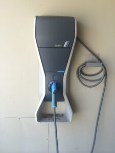 An electric charging station was installed to allow clients and employee to charge their vehicles at the SLO office.