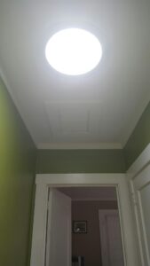 Solar tubes installed for natural lighting.